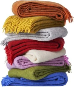 Klippan Yllefabrik Klippan- Gotland - Orange - Deken - Plaid - Woon Accessoire - Wollen Deken - Oranje - 100% Wol -Klippan Yllefabrik 1016x1200