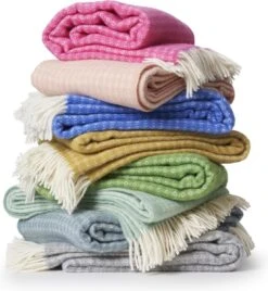 Klippan Yllefabrik Klippan Wollen Plaid - Warme Deken- Bright Blue - Blauw-130x200cm -Klippan Yllefabrik 1106x1200 1