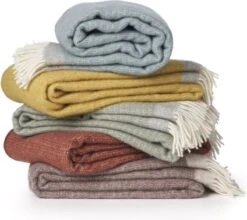 Klippan Yllefabrik Klippan - Harald - Plaid - 100% Wol - Green - Pale Green Grey - Zachtgroen Grijs Wolwit - 100% Ecologisch Geproduceerd - 130cm X 200cm -Klippan Yllefabrik 1200x1069