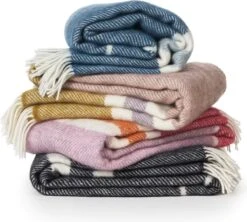 Klippan Yllefabrik Klippan - Wollen Plaid - Gotland Stripe -zwart- 130x180 Cm -Klippan Yllefabrik 1200x1078 1