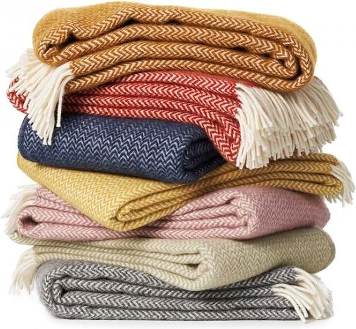 Klippan Yllefabrik Klippan Chevron - Plaid - 100% Wol - Ruby Red - Rood - 4 Klippan Yllefabrik Klippan Chevron - Plaid - 100% Wol - Ruby Red - Rood - - Afbeelding 2