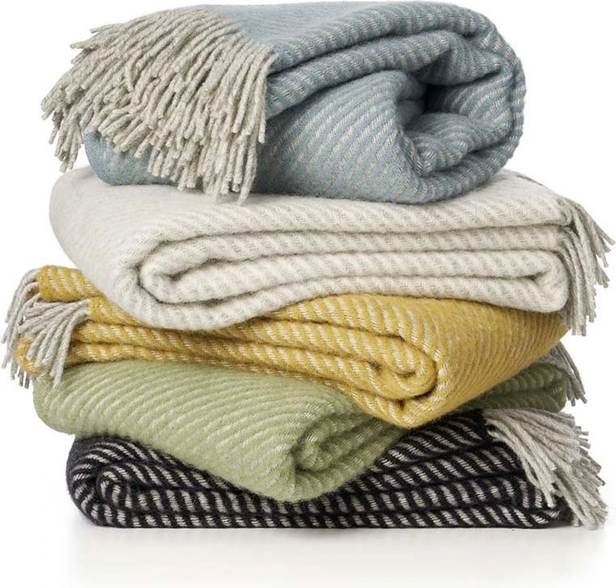 Klippan Yllefabrik Klippan Wollen Plaid Carl Geel -130x200cm 4 Klippan Yllefabrik Klippan Wollen Plaid Carl Geel -130x200cm - Afbeelding 2