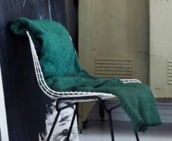 Klippan Yllefabrik Plaid Lamswol Domino Groen - Klippan -Klippan Yllefabrik 1200x985