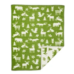 Klippan Yllefabrik Forest Wollen Babydeken Katoen