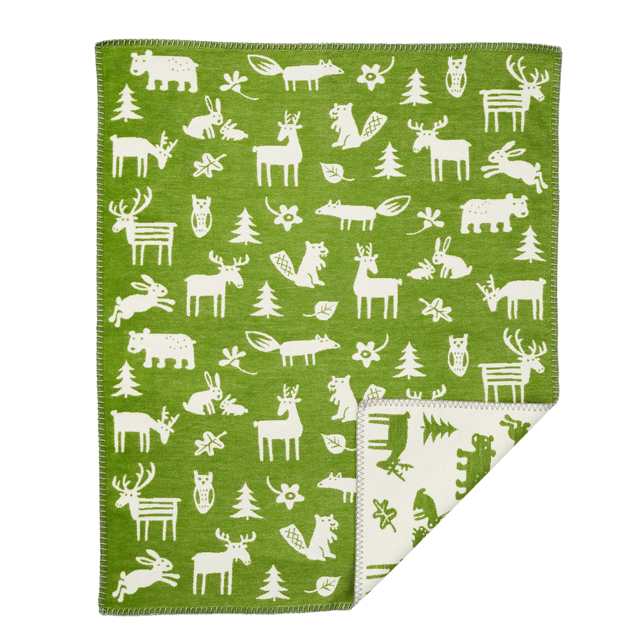 Klippan Yllefabrik Forest Wollen Babydeken Katoen 3 Klippan Yllefabrik Forest Wollen Babydeken Katoen