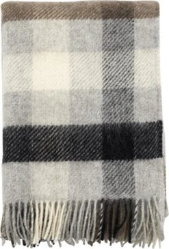 Klippan Yllefabrik Klippan - Plaid - Deken - Gotland Multi Grey - 100% Wol - Schapenwol