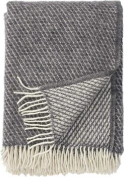 Klippan Yllefabrik Klippan Wollen Plaid Velvet Grey- 130x200cm