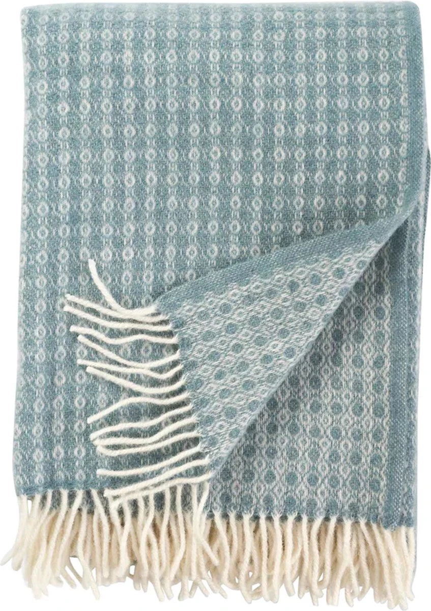 Klippan Yllefabrik Klippan Wollen Plaid Loop- Blue-130x200cm 3 Klippan Yllefabrik Klippan Wollen Plaid Loop- Blue-130x200cm