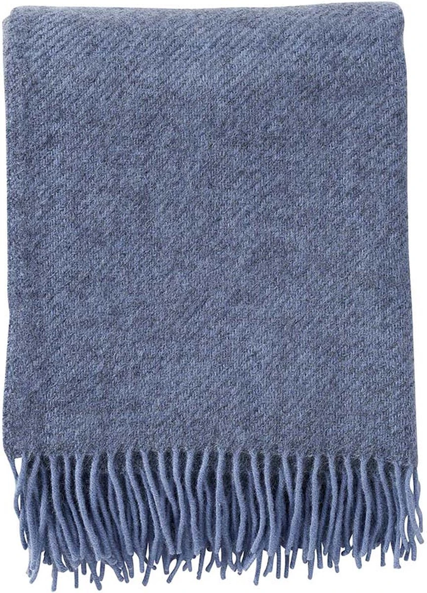 Klippan Yllefabrik Klippan- Gotland- Woondeken - Plaid - Lamswol En Gotland Wol - 130cm X 200cm - Blauw- Infinity Blue 3 Klippan Yllefabrik Klippan- Gotland- Woondeken - Plaid - Lamswol En Gotland Wol - 130cm X 200cm - Blauw- Infinity Blue