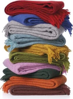 Klippan Yllefabrik Klippan- Gotland- Woondeken - Plaid - Lamswol En Gotland Wol - 130cm X 200cm - Blue- Blauw- -Klippan Yllefabrik 886x1200