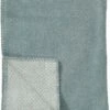 Klippan Yllefabrik Klippan Peak - Plaid - Woondeken - 100% Wol - 60% Merino Wol 40% Lamswol - Zacht Turkoois Blauwgroen Pastel -