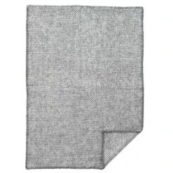Klippan Yllefabrik Domino Baby Plaid 65x90 Cm, Dark Grey