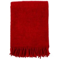 Klippan Yllefabrik Gotland Plaid 130 X 200 Cm, Rood