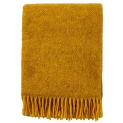Klippan Yllefabrik Gotland Plaid 130 X 200 Cm, Geel