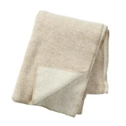 Klippan Yllefabrik Peak Wool Plaid 130x180 Cm, Beige