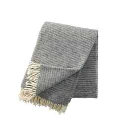 Klippan Yllefabrik Ralph Wool Plaid 130x200 Cm, Light Grey