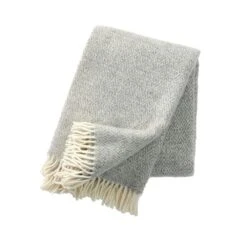 Klippan Yllefabrik Stella Plaid, Lichtgrijs