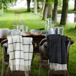 Klippan Yllefabrik Stella Plaid, Lichtgrijs -Klippan Yllefabrik klippan yllefabrik stella plaid 11 3